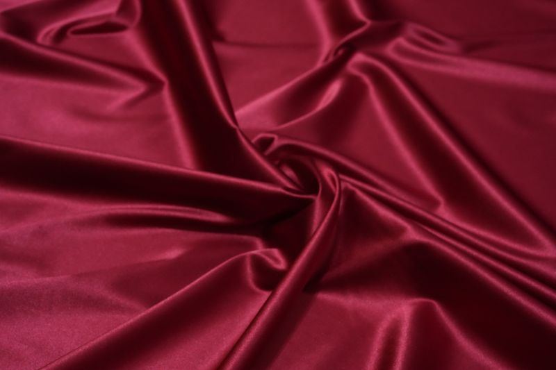 crimson red stretch satin fabric 175 cm wide for lingerie sewing and bra making by half metre