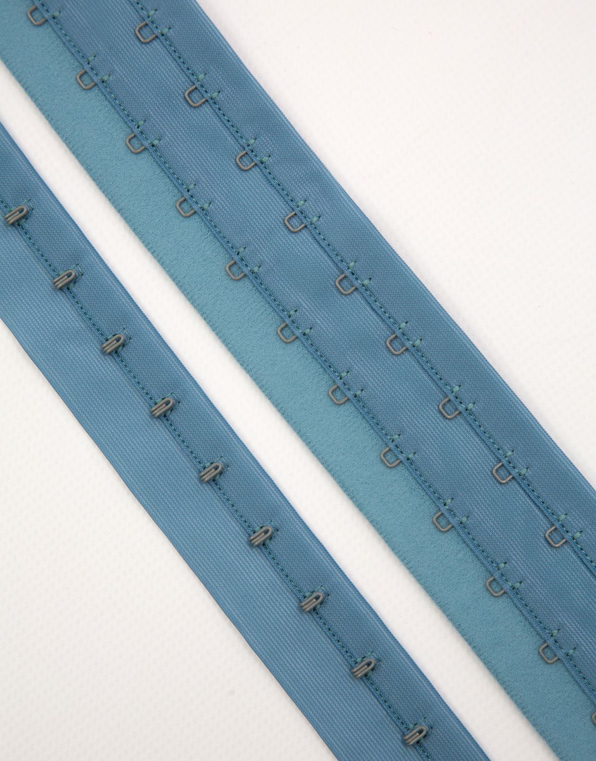 arta f arctic blue continuous hook and eye tape 1582 for corset and lingerie sewing by half metre