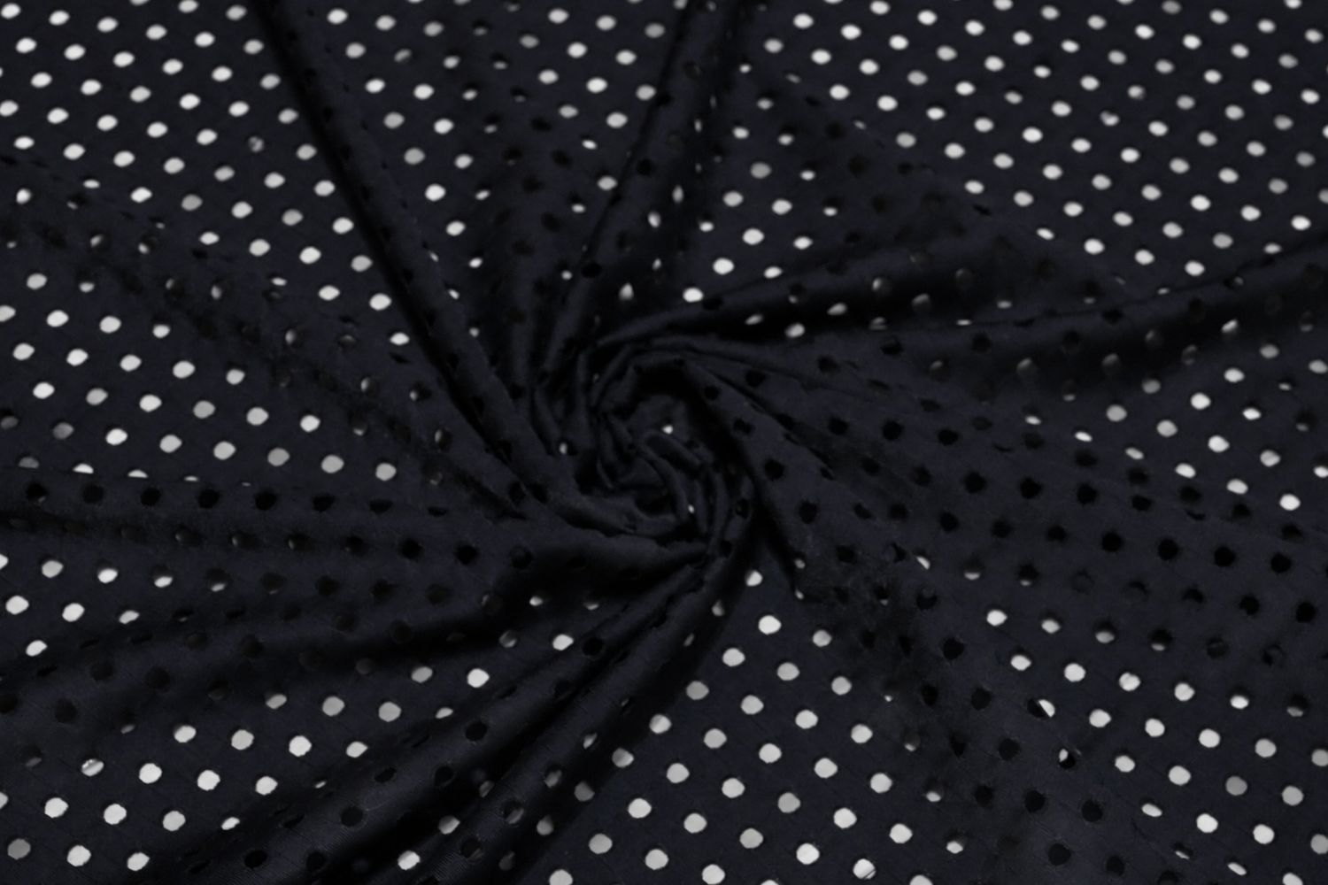 black perforated stretch mesh fabric dogi 175 cm 69 inch 180 gsm by 50 cm