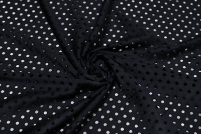 black perforated stretch mesh fabric dogi 175 cm 69 inch 180 gsm by 50 cm