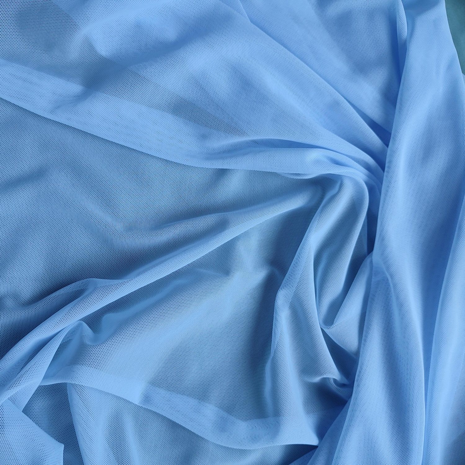 light blue elastic mesh fabric 160 cm 4-way stretch tulle for lingerie sewing