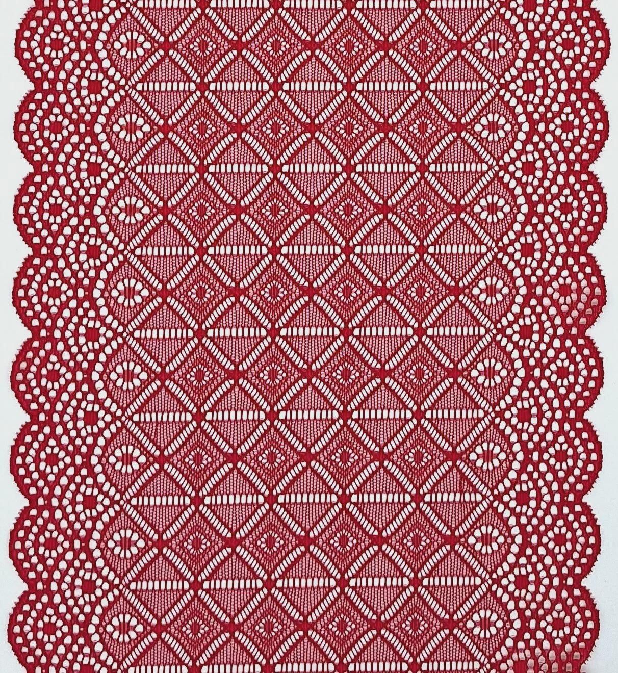 Azalea Red Stretch Lace 20 cm (7.9")