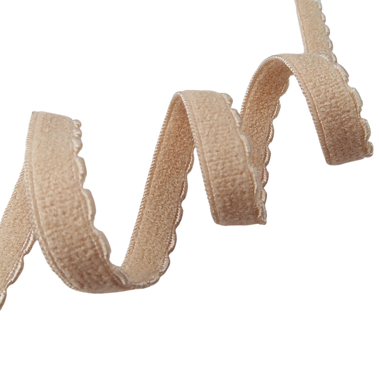 Beige Picot Elastic 8 mm Lauma