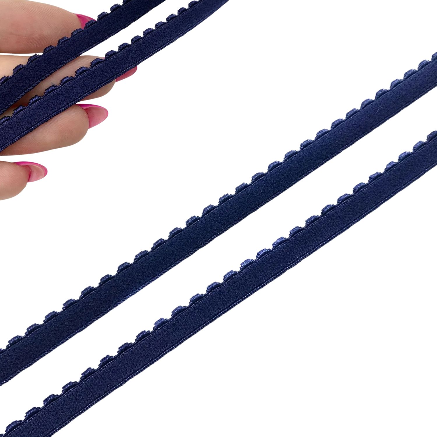 Blue Picot Elastic 8 mm Lauma
