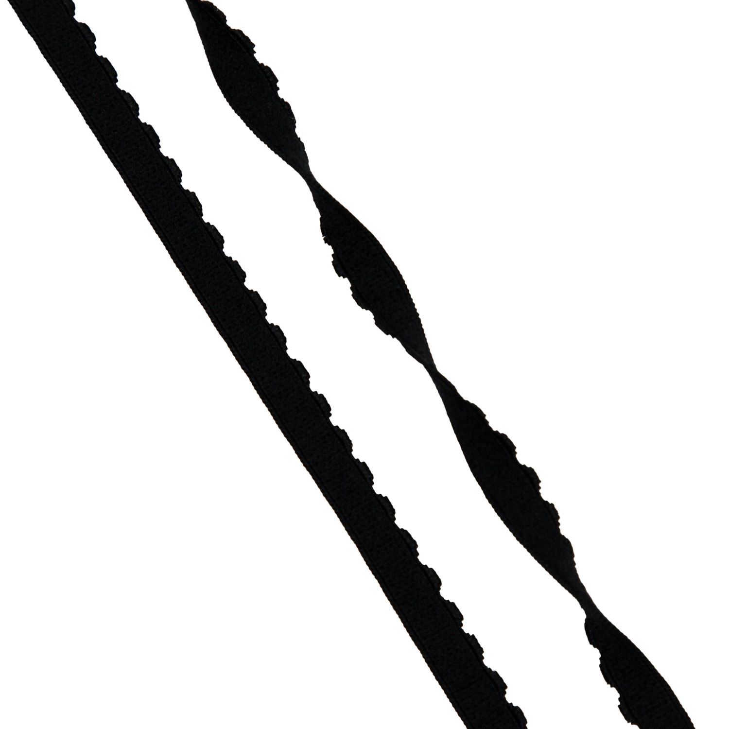 Black Picot Elastic 8 mm Lauma
