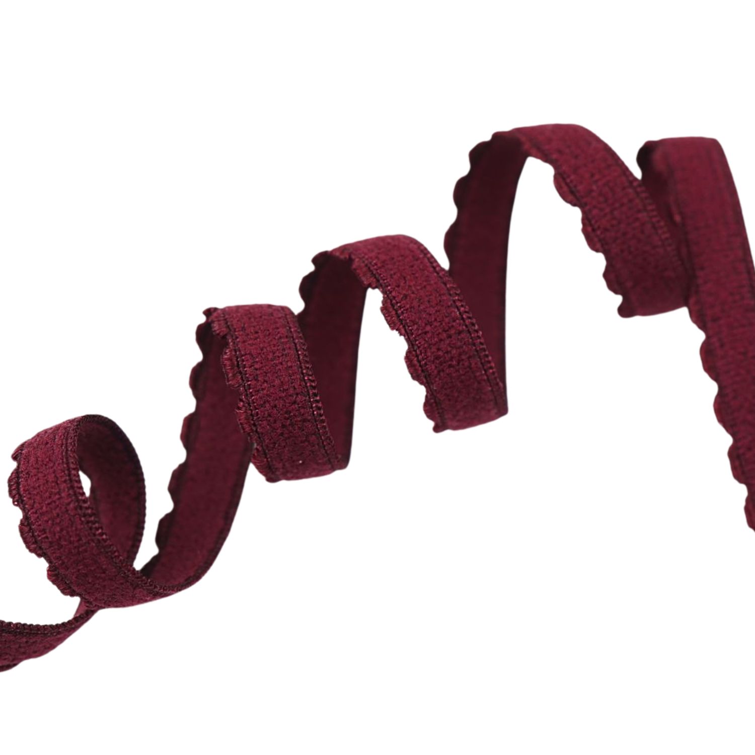 Burgundy Picot Elastic 8 mm Lauma