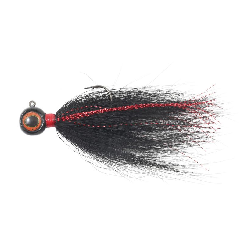 622-0323-01 - Deep-Vee Bucktail Jig - Black - 3/8oz