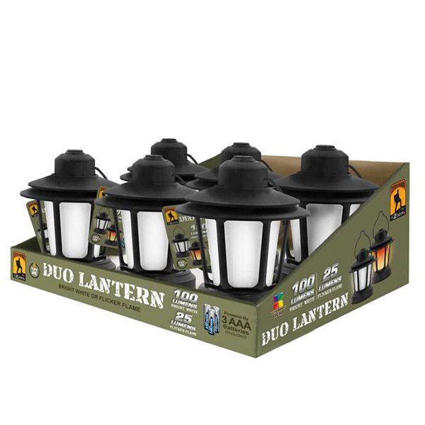 885-0725 - 6dsp - The Duo Lantern - Flame&White LED