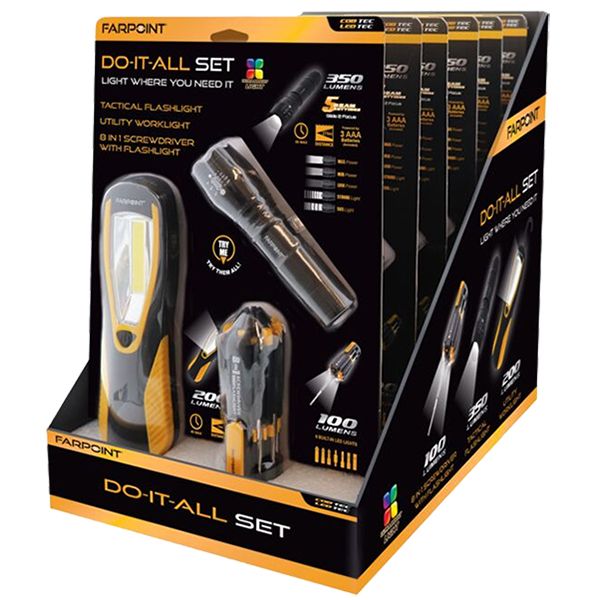 885-0517 - 6dsp - Do-It-All Set - Tool & Flashlight Kit