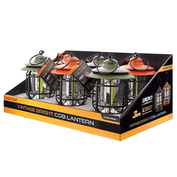 885-0726 - 6dsp - 300Lm Vintage bright Lantern - w/3AA aklaline battery