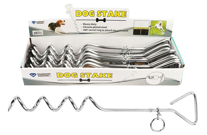 215-3084 - Dog Tie-Out Chrome Stake - 16"