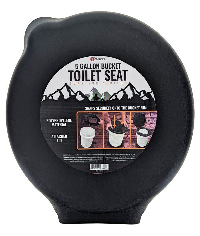 796-0410 - 10pc Dsp Plastic Toilet Seat with Lid - Fits 5 Gallon Bucket