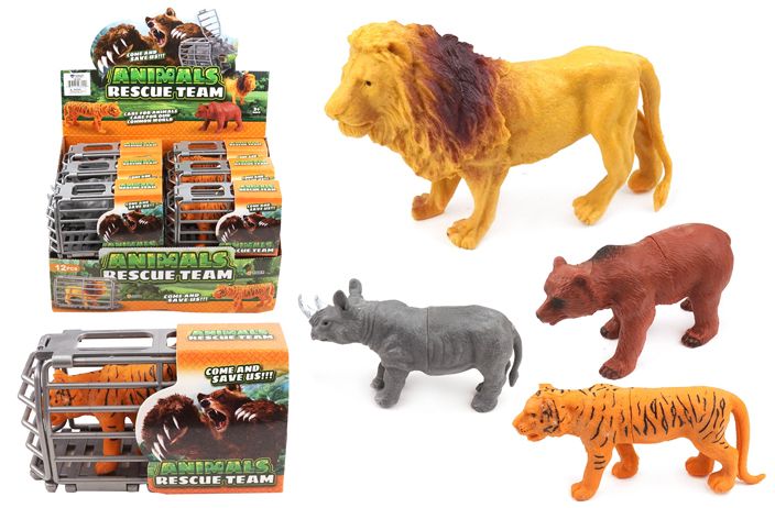 215-3692 - Toy Wild Animal with Rescue Cage