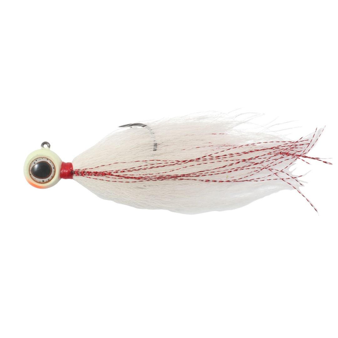 622-0323 - Deep-Vee Bucktail Jig - White - 3/8oz