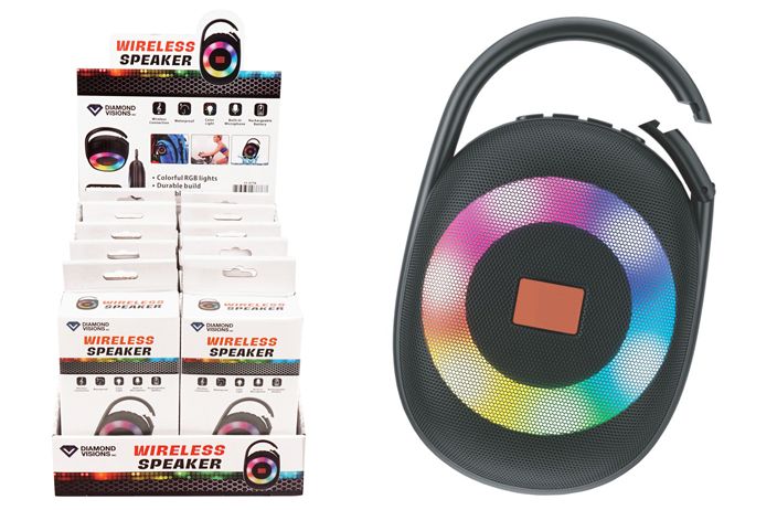 215-3776 - Wireless Speaker w/Multi-Color Lights - Rechargeable