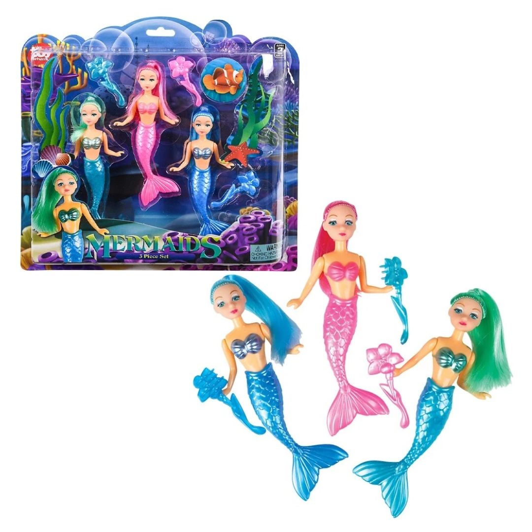 686-0005 - 6in Mermaid Set 3pc
