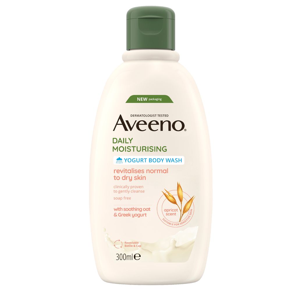 Aveeno Daily Moisturising: Yogurt Body Wash Apricot & Honey Scent 300ml