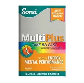 Sona MultiPlus Time Release - Complete Multivitamin & Mineral 60 Capsules