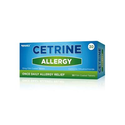 Cetrine Allergy 10mg 30 Tablets