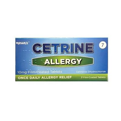 Cetrine Allergy 10mg 7 Tablets
