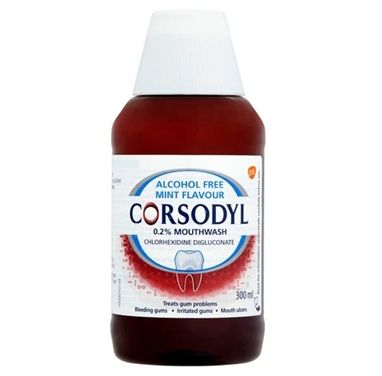 Corsodyl Alcohol Free Mouthwash Fresh Mint 0.2% W/V 300ml
