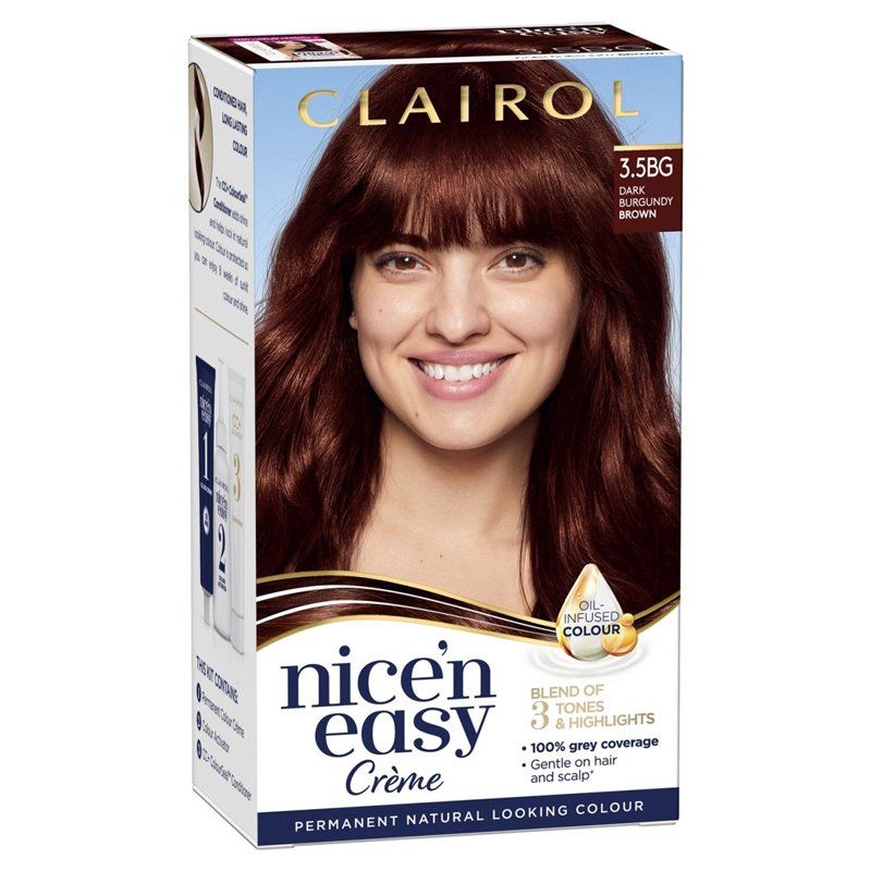 Clairol Nice'n Easy Creme Dark Burgundy Brown 3.5BG