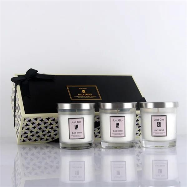 Just Glo Black Orchid Scented Candle Set