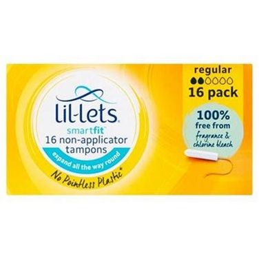 Lil-Lets Non Applicator Tampons Regular 16 Pack
