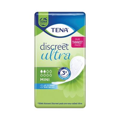 TENA Discreet Ultra Mini Incontinence Pads 20 Pack