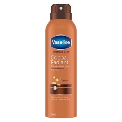 Vaseline Spray & Go Body Moisturiser Cocoa Radiant 190ml