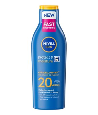 Nivea Sun Protect & Moisture Lotion Sun Cream SPF20 200ml