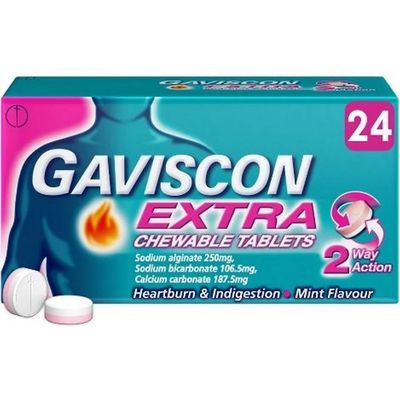 Gaviscon Extra Chewable Tablets 24 Tablets