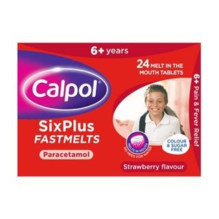 Calpol 6+ Fastmelts 250mg Colour Free 2 Tablets
