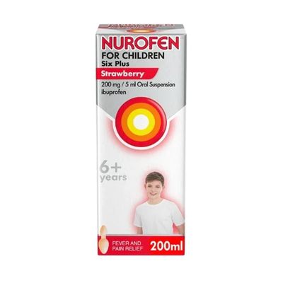 Nurofen for Children Six Plus Strawberry with Spoon 200ml