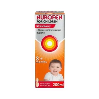 Nurofen for Children 3mths+ Strawberry with Spoon 200ml