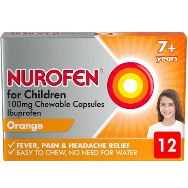 Nurofen for Children 100mg Chewable Capsules 12 Capsules