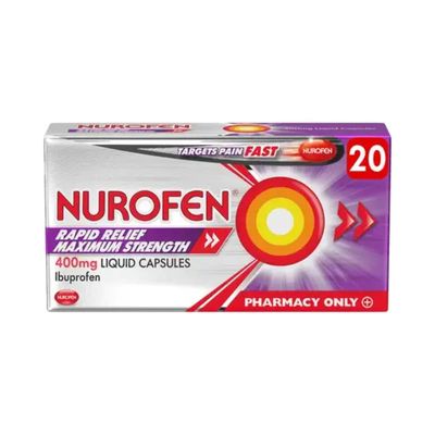 Nurofen Rapid Relief Maximum Strength Ibuprofen 400mg Liquid Capsules 20's
