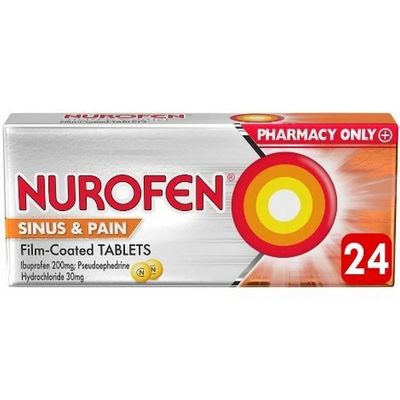 Nurofen Sinus & Pain Ibuprofen 200mg Tablets 24's