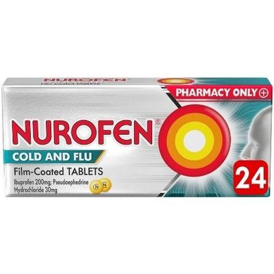 Nurofen Cold & Flu Ibuprofen 200mg Tablets 24's