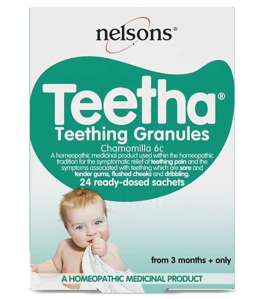 Nelsons Teetha Teething Granules: 24 Sachets - Baby Teething Relief