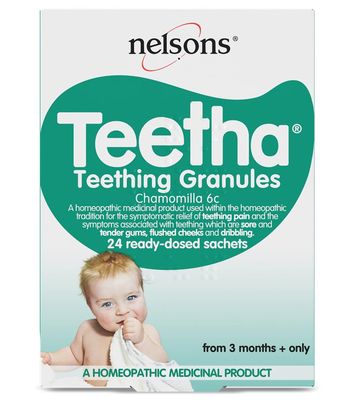 Nelsons Teetha Teething Granules: 24 Sachets - Baby Teething Relief