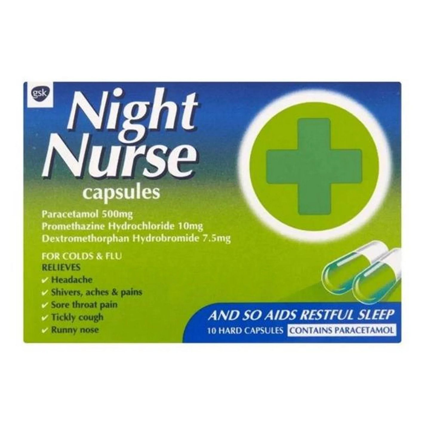 Night Nurse 10 Capsules