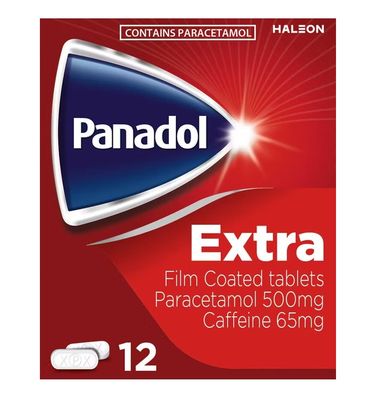 Panadol Extra Paracetamol 500mg/Caffeine 65mg 12 Tablets