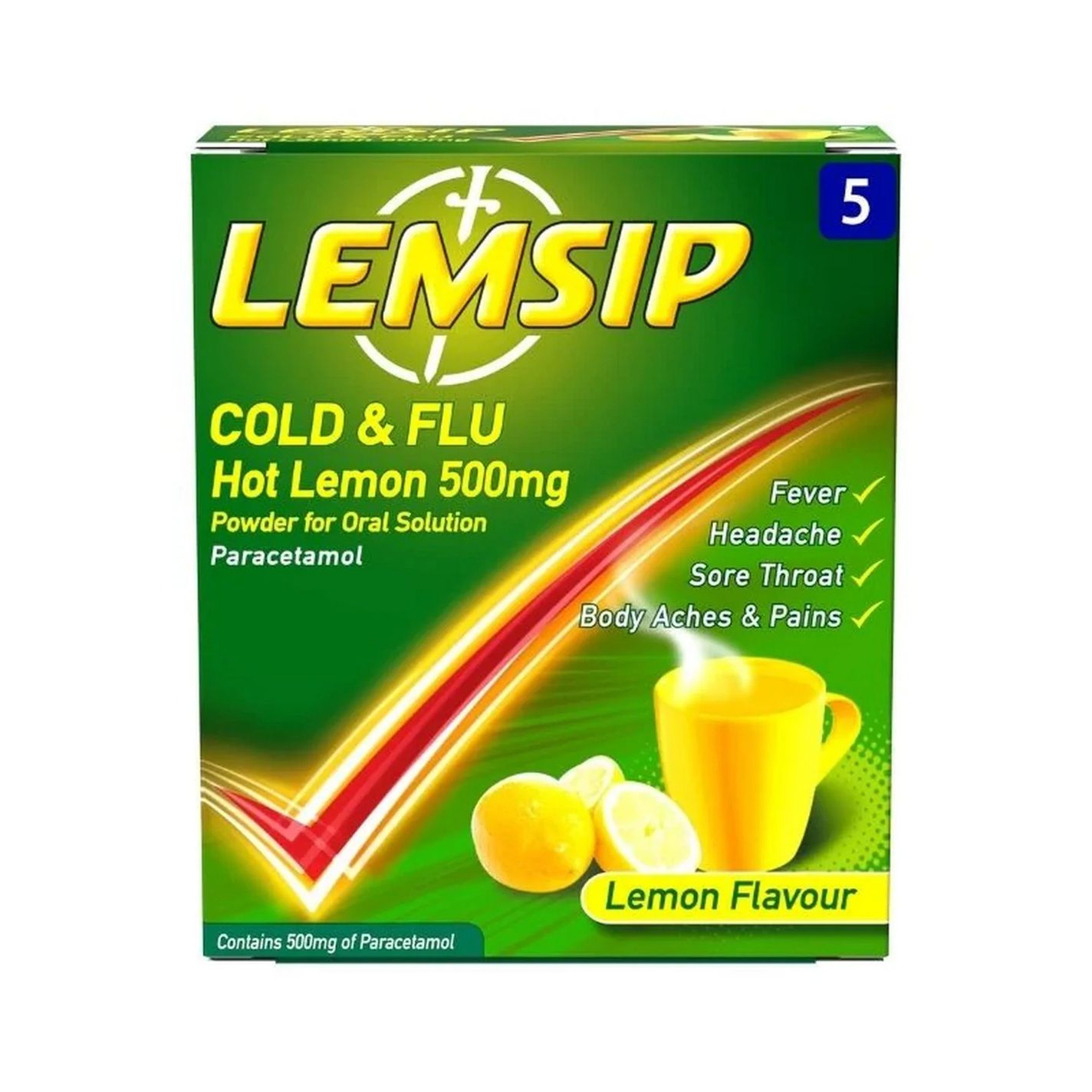 Lemsip Max Cold & Flu Lemon Flavour 5 Sachets