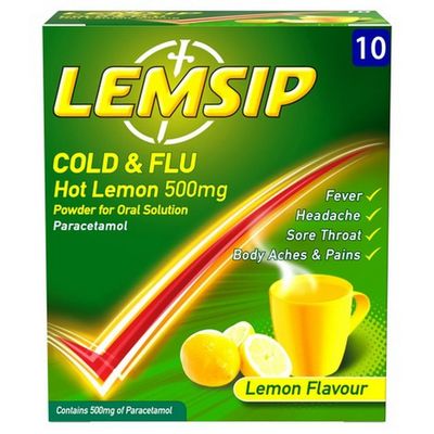 Lemsip Max Cold & Flu Lemon Flavour 10 Sachets
