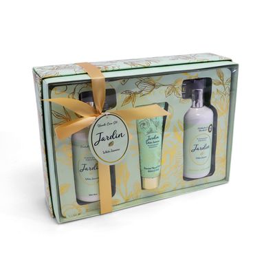 Jardin White Jasmine Pump Handwash and Tube & Pump Handcream Gift Set