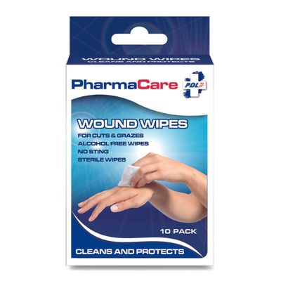PharmaCare Wound Wipes 10 Pack
