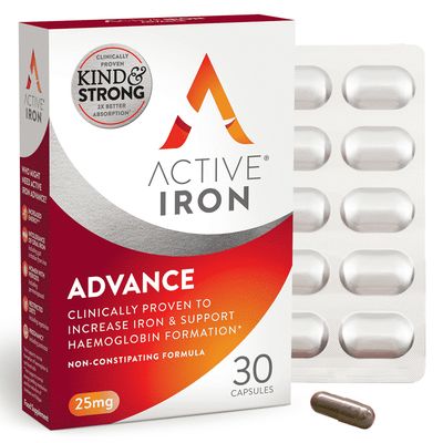 Active Iron 25mg 30 Capsules