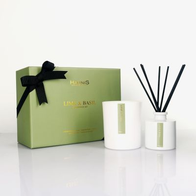 Haunis Lime & Basil Fragrance Set