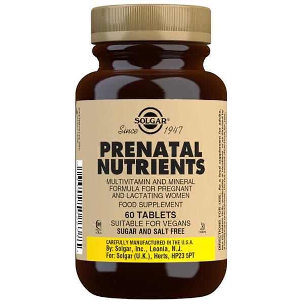 Solgar Prenatal Nutrients Multivitamin 60 Tablets Solgar Prenatal Nutrients Multivitamin 60 Tablets